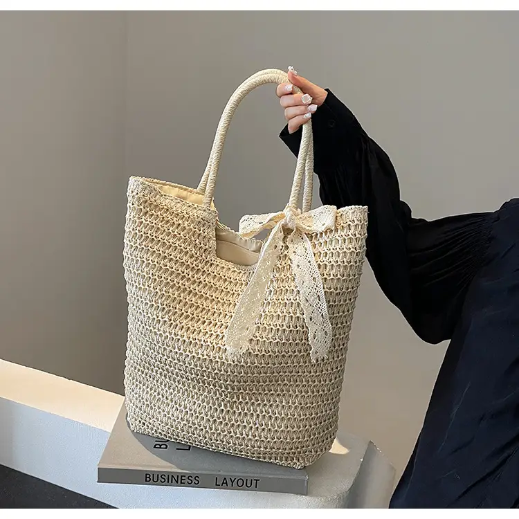 Women's Woven Shoulder Bag Brown New Spring 2025 — feature 39