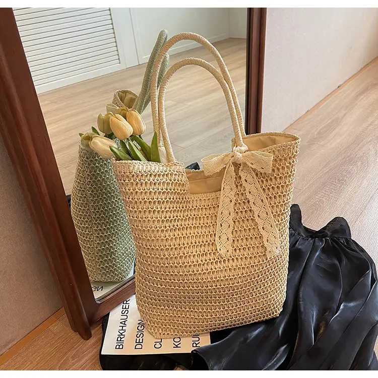Women's Woven Shoulder Bag Brown New Spring 2025 — feature 41