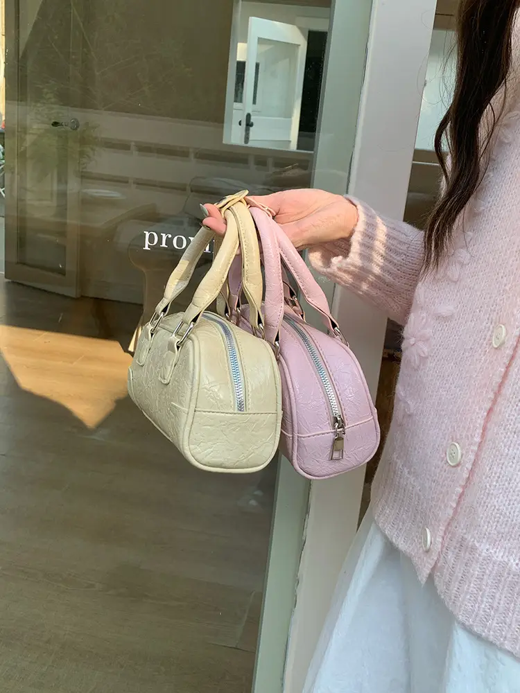 Women's Boston Bag Beige Crossbody Shoulder Crossbody — feature 6