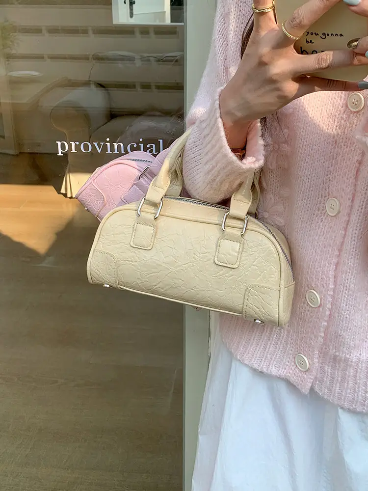 Women's Boston Bag Beige Crossbody Shoulder Crossbody — feature 8