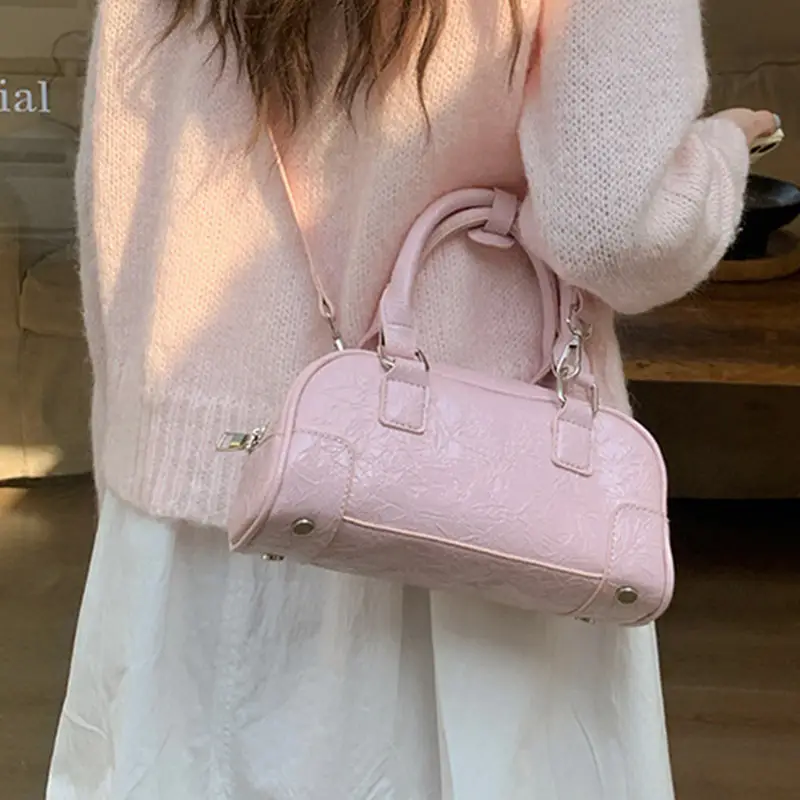 Women's Boston Bag Beige Crossbody Shoulder Crossbody - Image 2