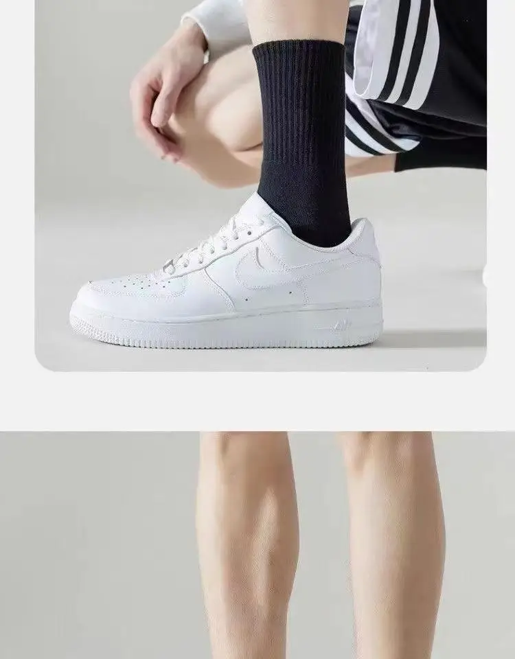 Mid-Socks Ins Casual All-Match Solid Color Socks Men's Anti-Slip Anti-Bacterial Sports Socks High-Elastic Foot-Resistant Cotton Socks — feature 6