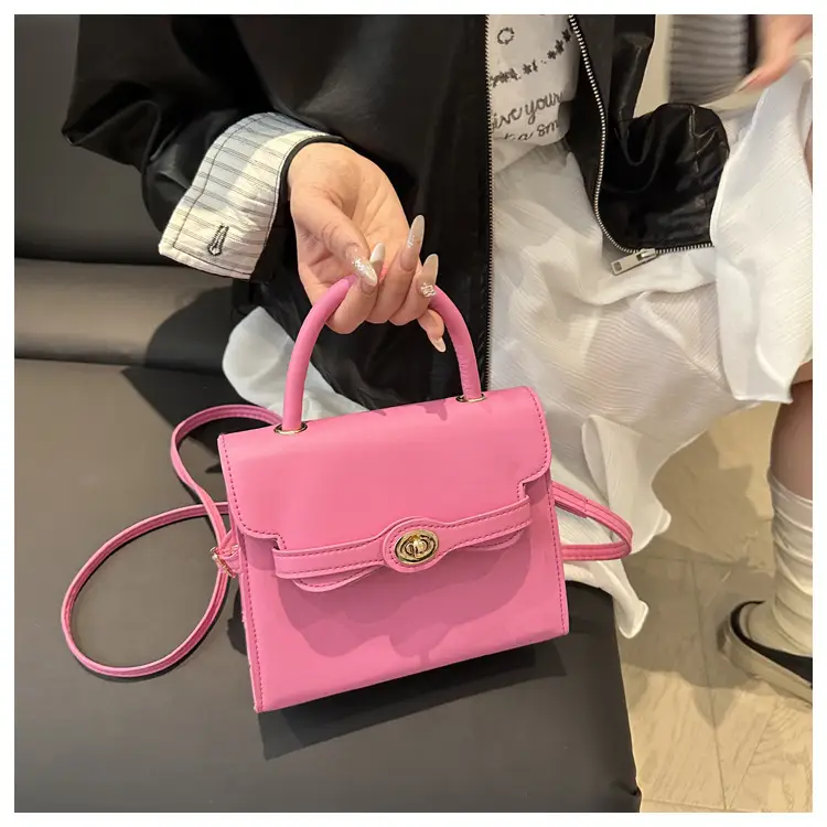 White Korean Style Square Handbag 2025 Spring — feature 15