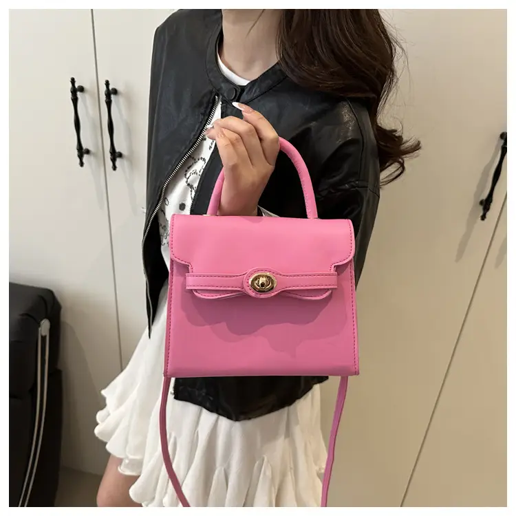 White Korean Style Square Handbag 2025 Spring — feature 16