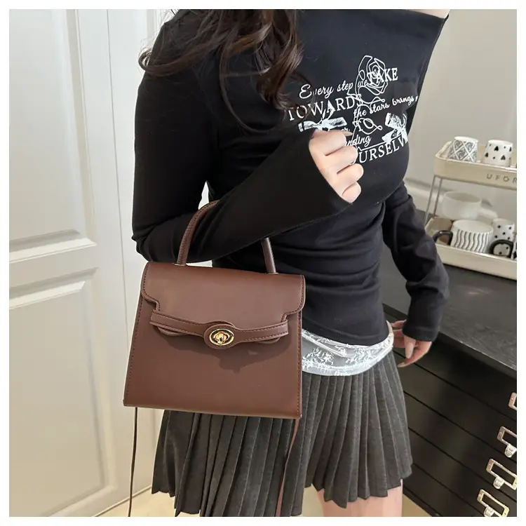 White Korean Style Square Handbag 2025 Spring — feature 18