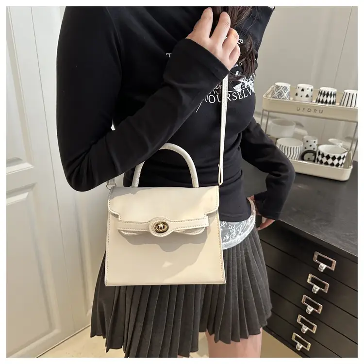 White Korean Style Square Handbag 2025 Spring — feature 20