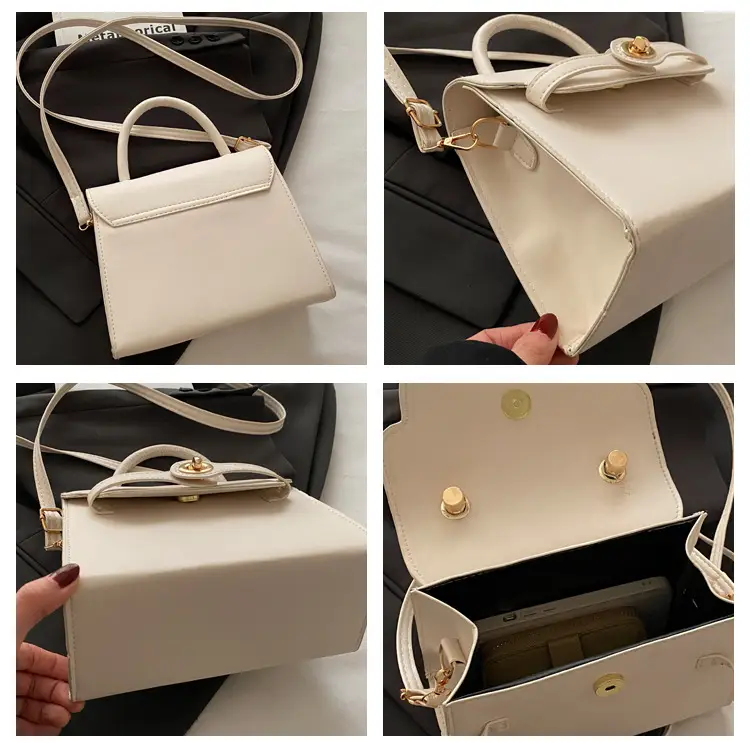 White Korean Style Square Handbag 2025 Spring — feature 7
