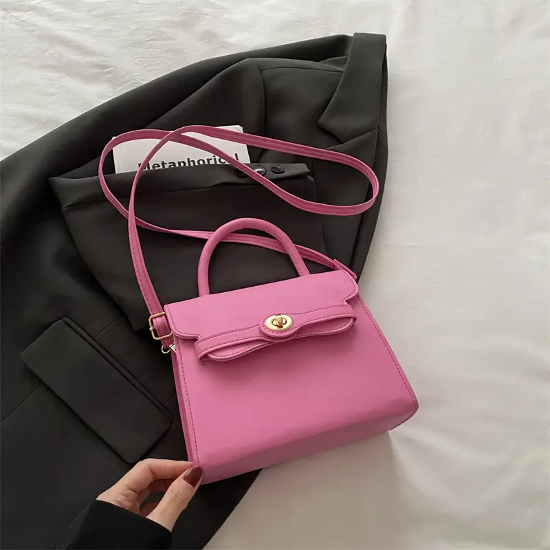 White Korean Style Square Handbag 2025 Spring - Image 5