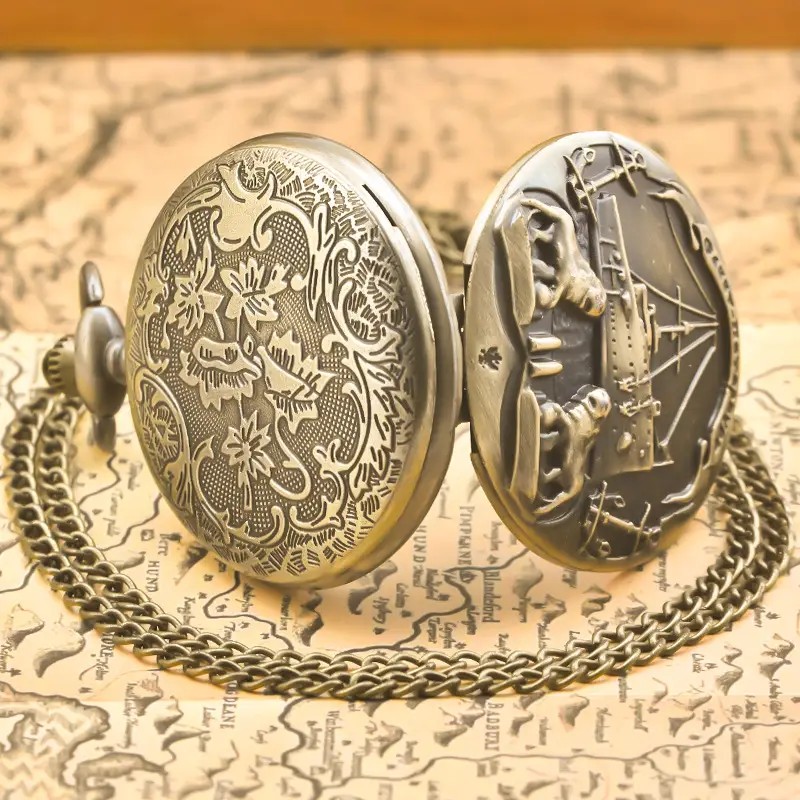 U.S. Constitution Sailboat Pocket Watch Necklace for Men Women — feature 12