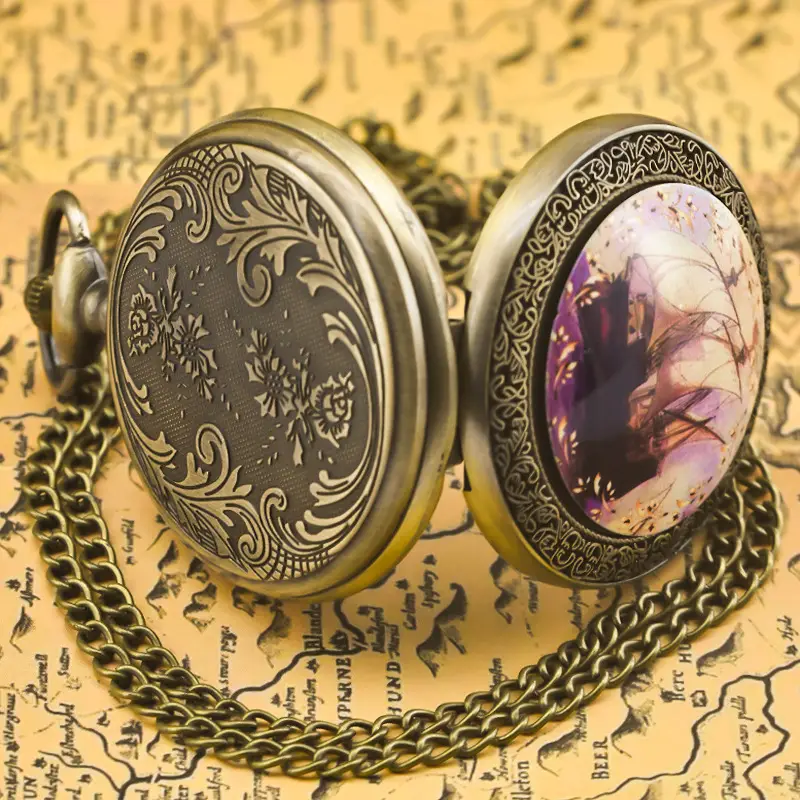 U.S. Constitution Sailboat Pocket Watch Necklace for Men Women — feature 6
