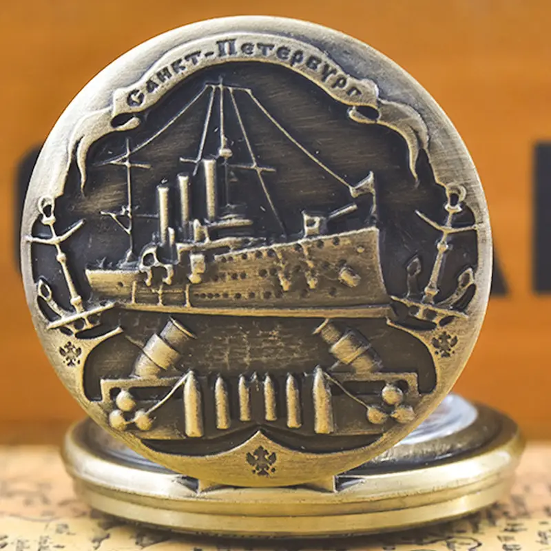 U.S. Constitution Sailboat Pocket Watch Necklace for Men Women — feature 9
