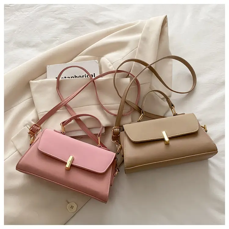 Red Textured Women's Crossbody Bag with Gold Clasp — feature 21