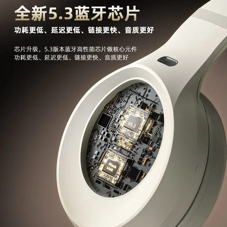Purple Over-Ear Wireless Headphones with Noise Reduction