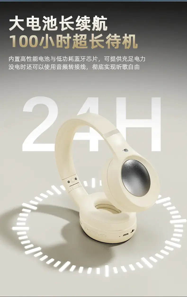 Purple Over-Ear Wireless Headphones with Noise Reduction — feature 9