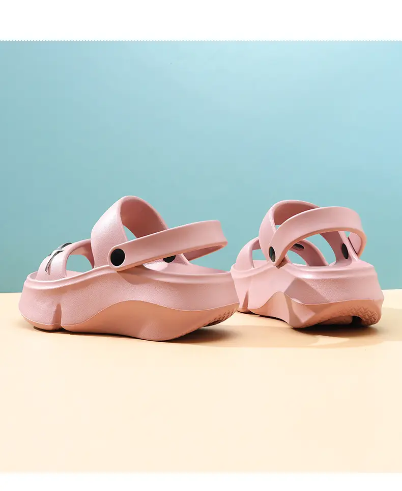 Women's Black Double Strap Thick Slippers Summer β feature 10
