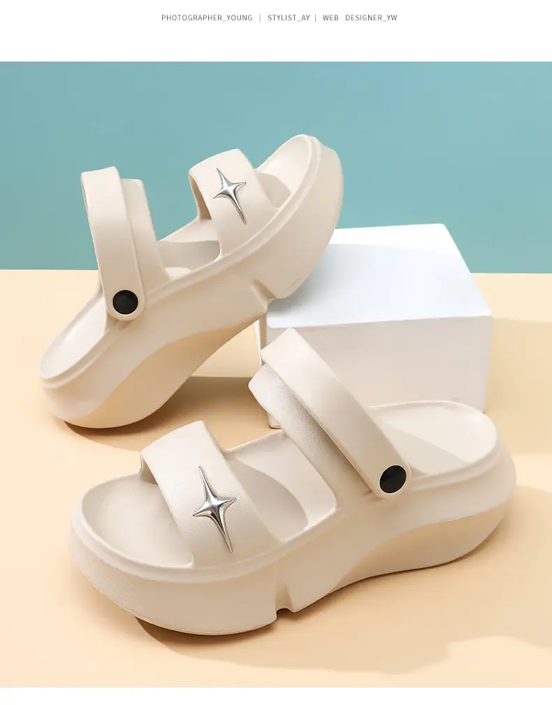 Women's Black Double Strap Thick Slippers Summer β feature 18