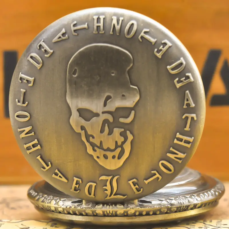 Vintage Bronze Pocket Watch with Anchor Navigation Map — feature 22