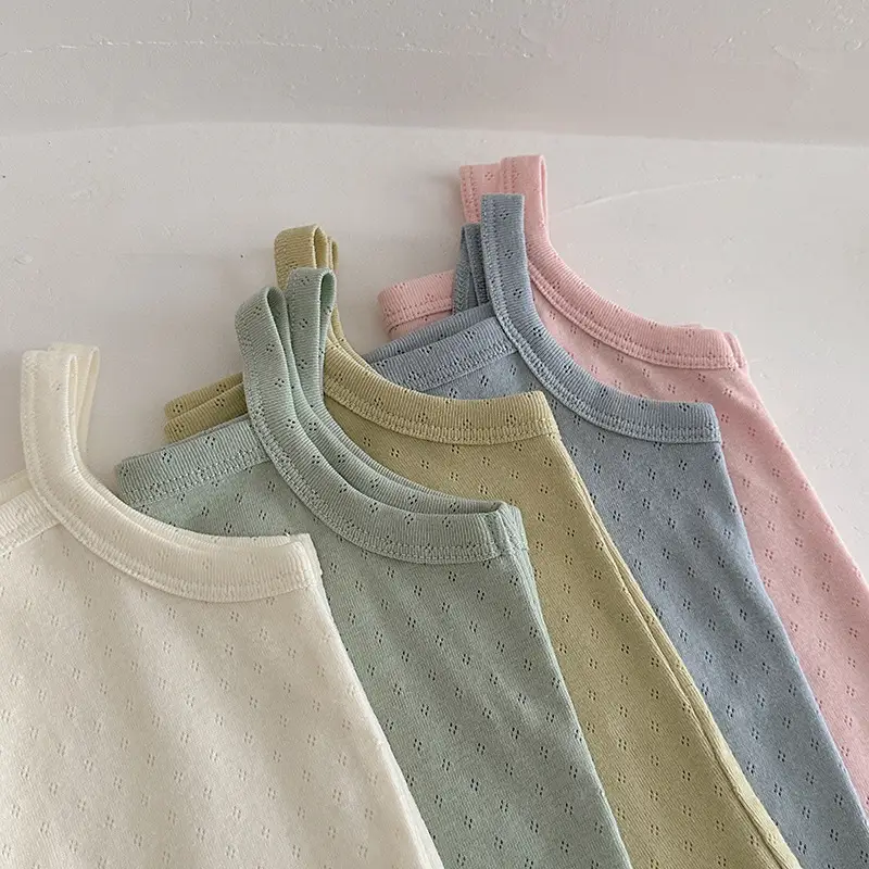Baby Pajamas Summer Pure Cotton Type a Kidsren's Home Clothes Korean Pure Cotton Baby Sling Set Thin Girls Sleeping — feature 13