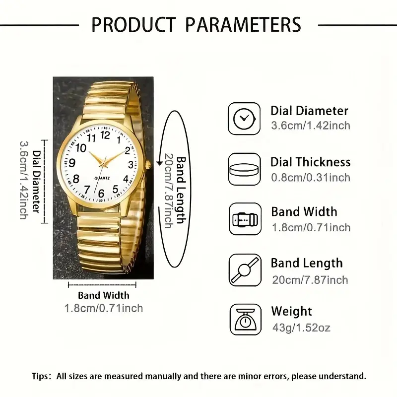 Men's Large Digital Dial Women's Watch with Spring Elastic Band, Suitable for Middle-Aged and Elderly, Activity Gift Quartz Watch, Men's Watch with Large Dial — feature 3
