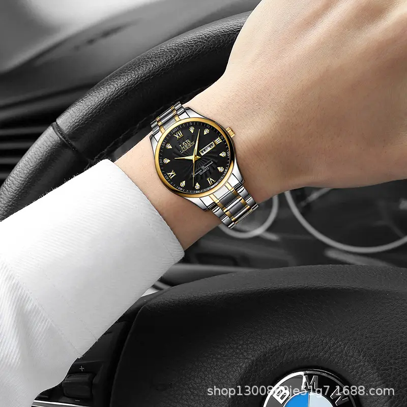 Laudible Quartz Men's Gold Stainless Steel Watch - Image 4