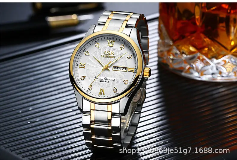 Laudible Quartz Men's Gold Stainless Steel Watch — feature 10