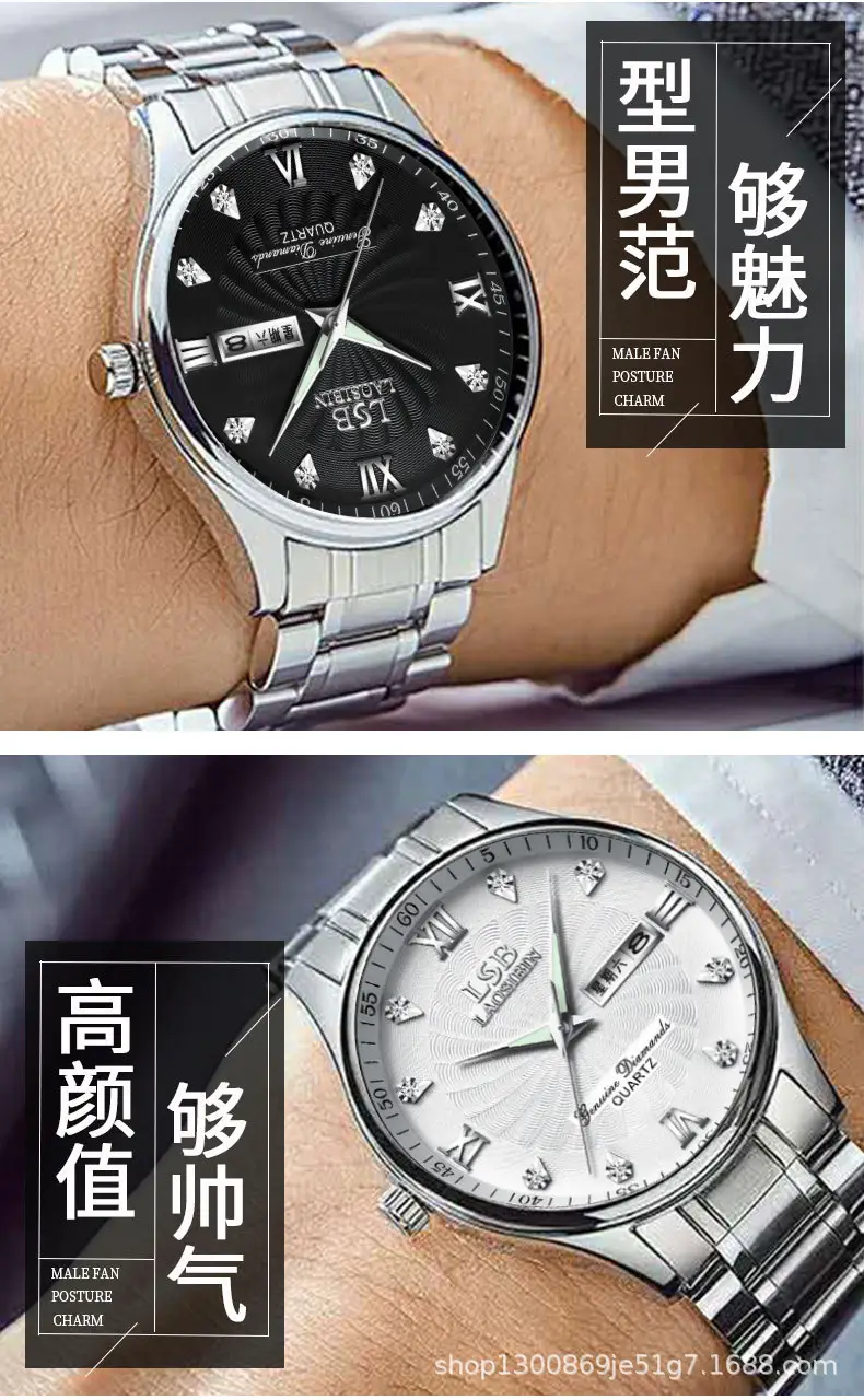 Laudible Quartz Men's Gold Stainless Steel Watch — feature 3