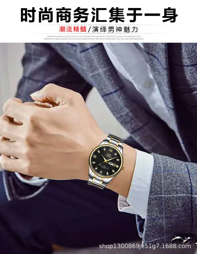 Laudible Quartz Men's Gold Stainless Steel Watch — feature 4