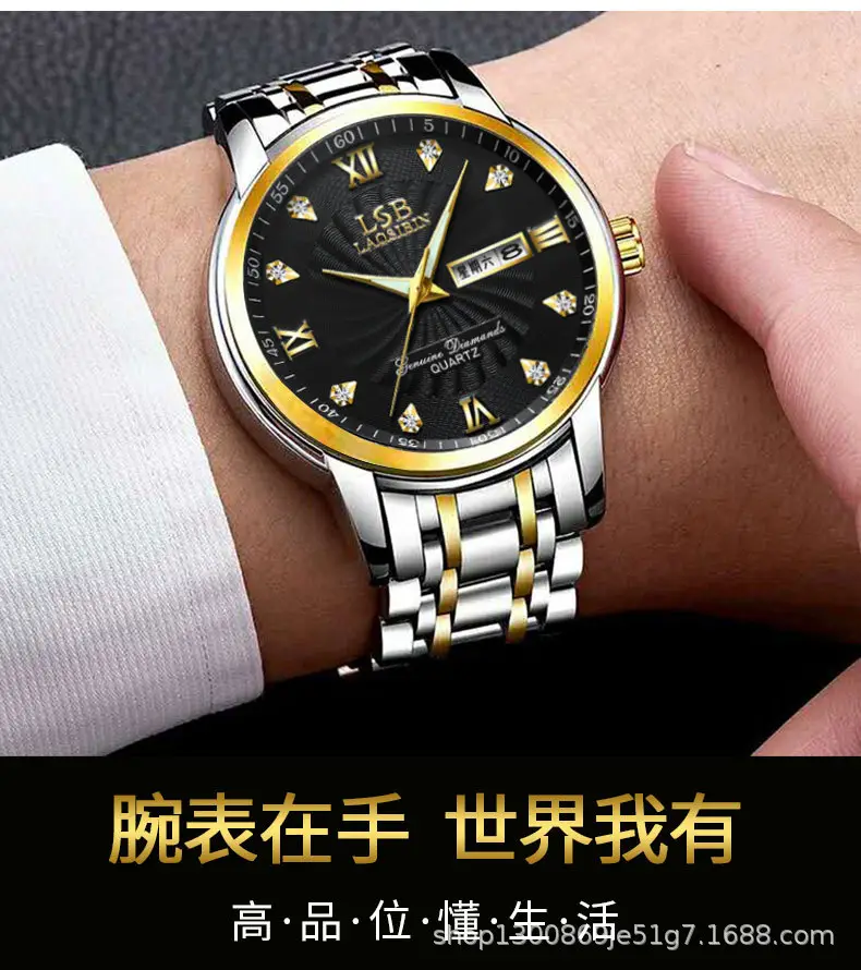 Laudible Quartz Men's Gold Stainless Steel Watch — feature 5