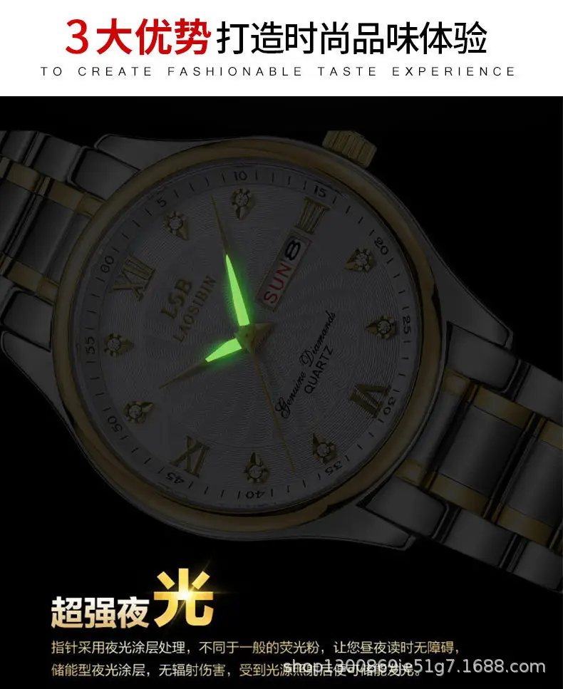 Laudible Quartz Men's Gold Stainless Steel Watch — feature 8