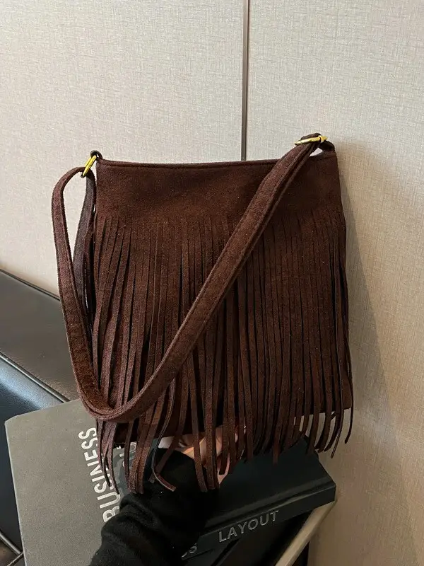Frosted Shoulder Crossbody Bag Tan Women 2025 - Image 7