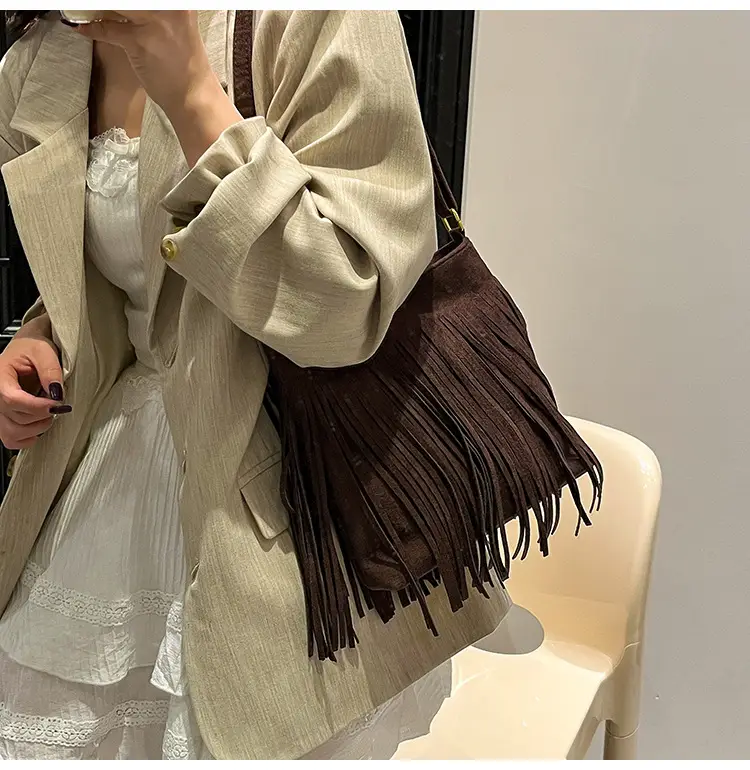 Frosted Shoulder Crossbody Bag Tan Women 2025 — feature 15
