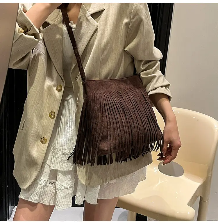 Frosted Shoulder Crossbody Bag Tan Women 2025 — feature 16
