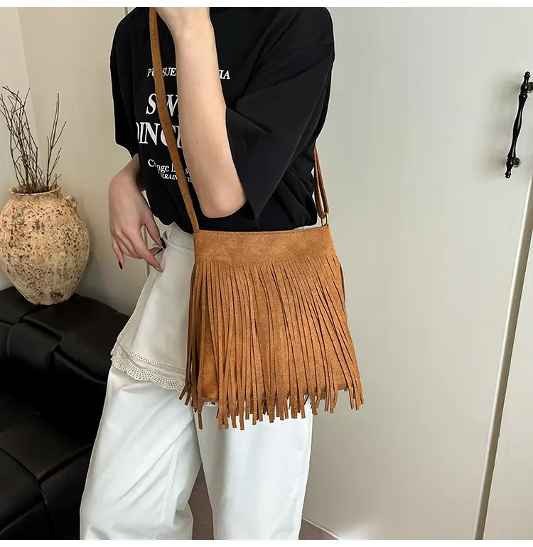 Frosted Shoulder Crossbody Bag Tan Women 2025 — feature 6