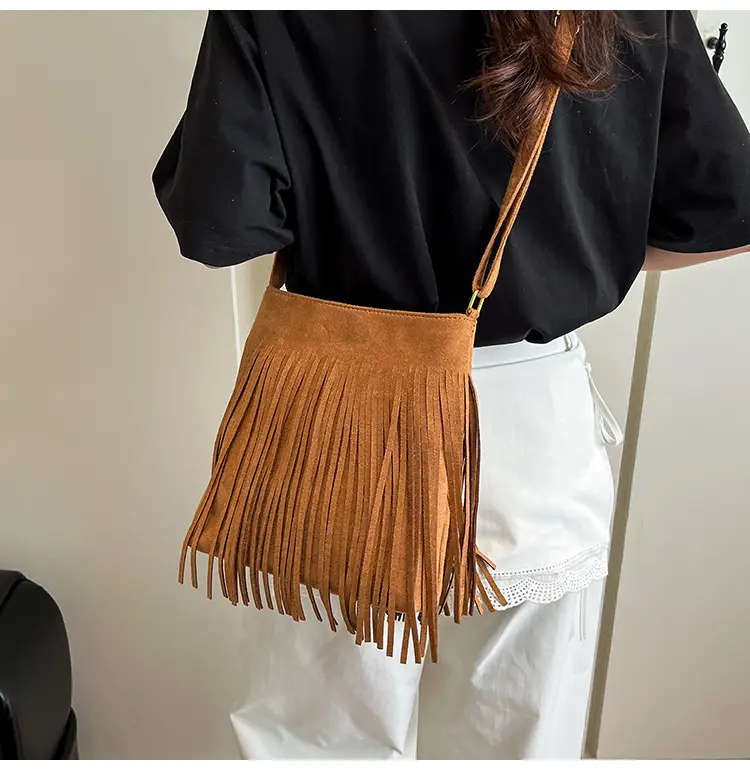 Frosted Shoulder Crossbody Bag Tan Women 2025 — feature 7