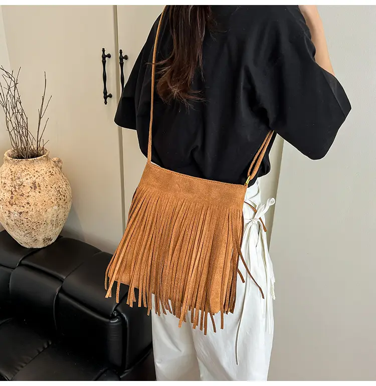 Frosted Shoulder Crossbody Bag Tan Women 2025 — feature 8