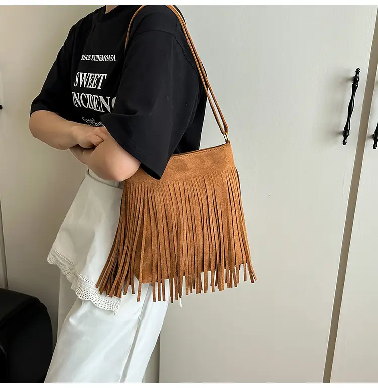 Frosted Shoulder Crossbody Bag Tan Women 2025 — feature 9