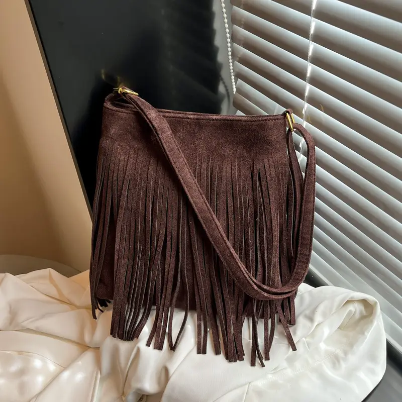 Frosted Shoulder Crossbody Bag Tan Women 2025 - Image 3
