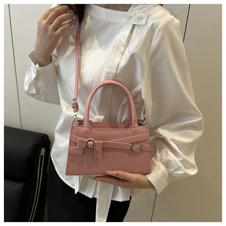 Black Textured Bow Shoulder Bag for Women 2025 — feature 21