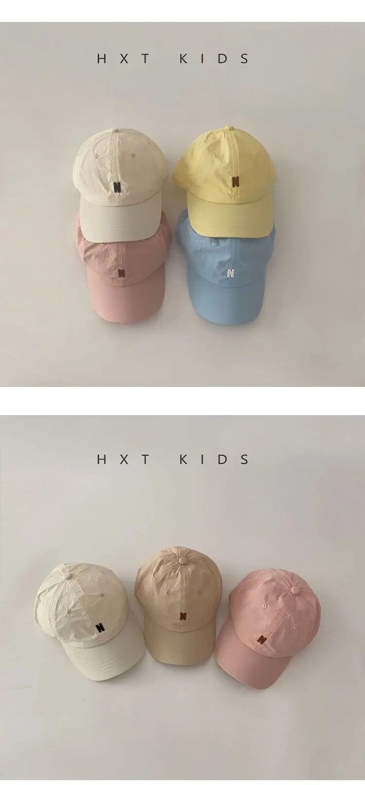 Black Kids Cap with Letter Embroidery Summer Sunshade Hat — feature 2