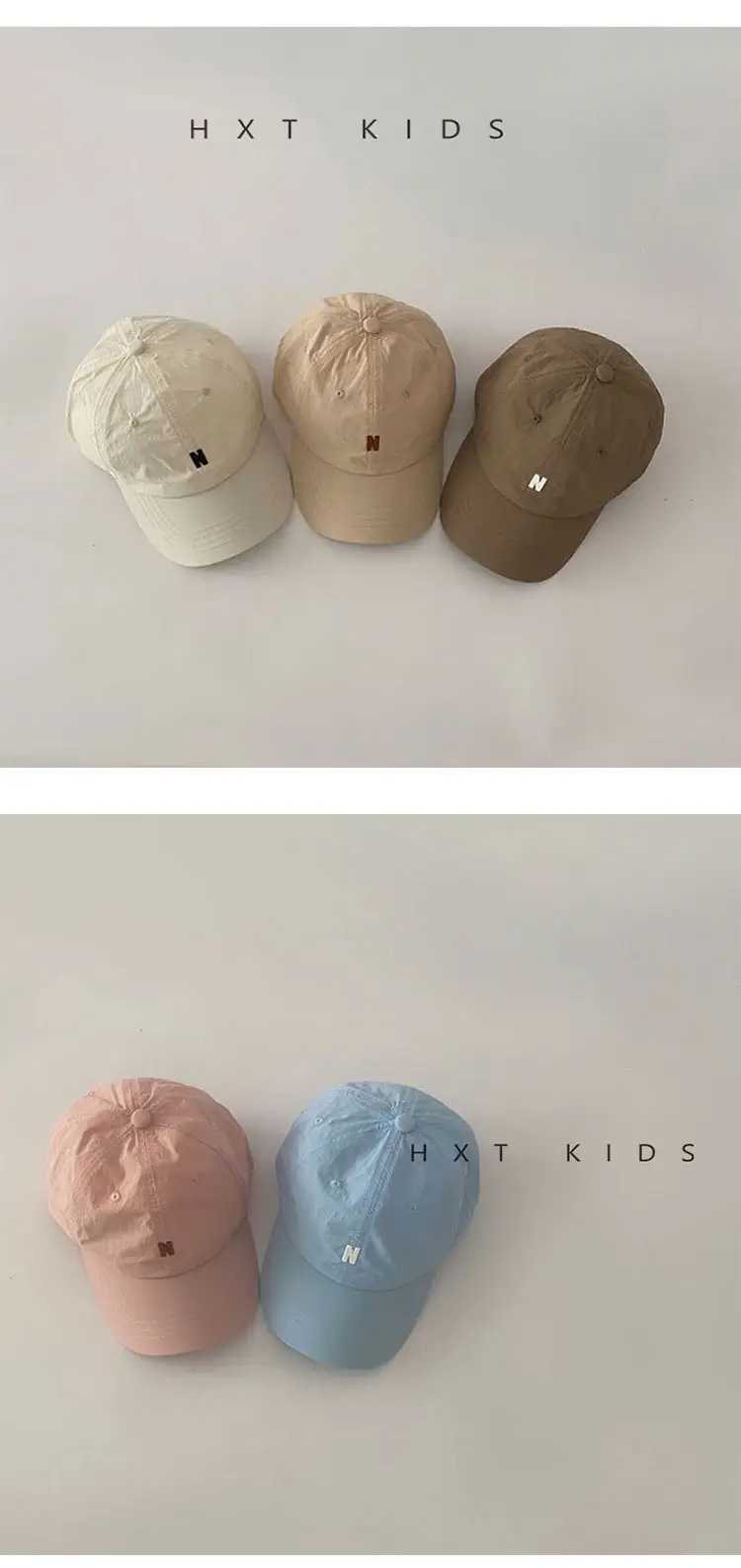 Black Kids Cap with Letter Embroidery Summer Sunshade Hat — feature 6