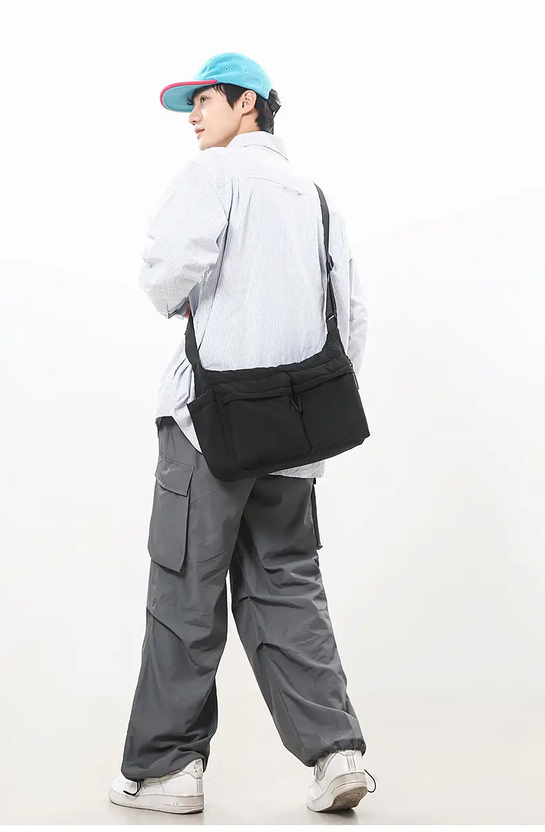 Green Nylon Crossbody Bag for Women Couple Travel Commute — feature 18