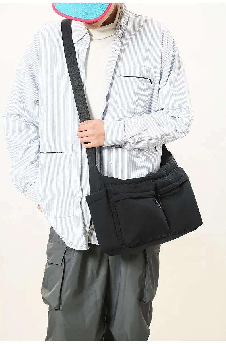 Green Nylon Crossbody Bag for Women Couple Travel Commute — feature 20
