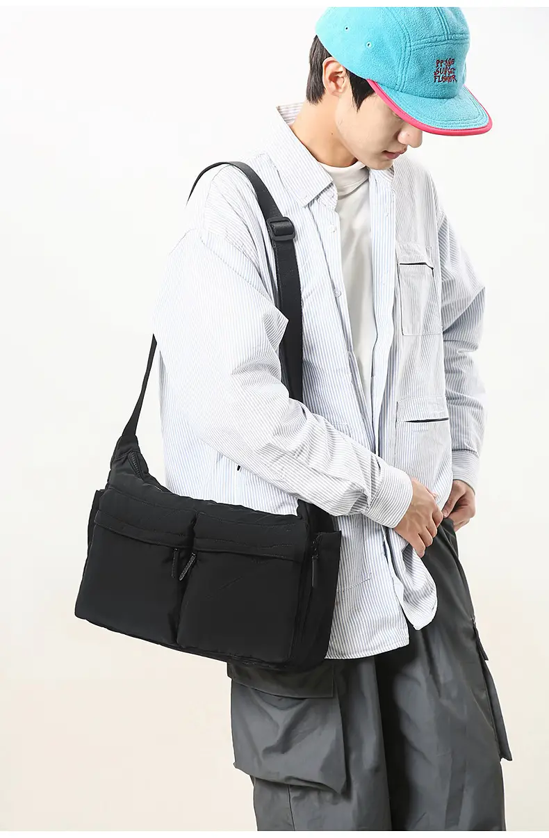 Green Nylon Crossbody Bag for Women Couple Travel Commute — feature 21
