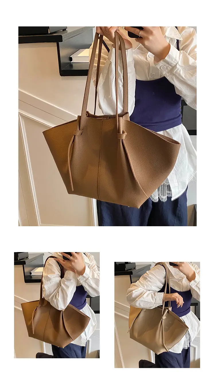 Large Capacity Women's Tan Shoulder Bag with Wings 2025 — feature 20