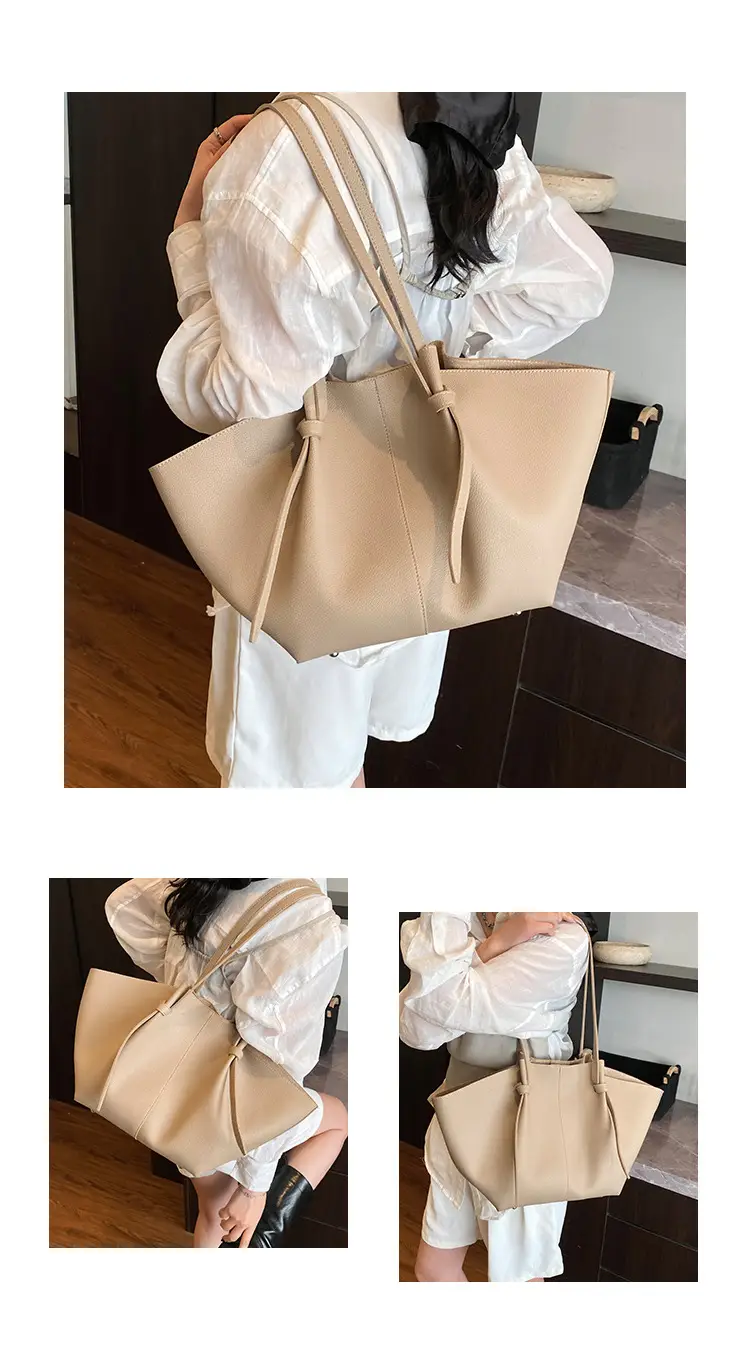 Large Capacity Women's Tan Shoulder Bag with Wings 2025 — feature 21