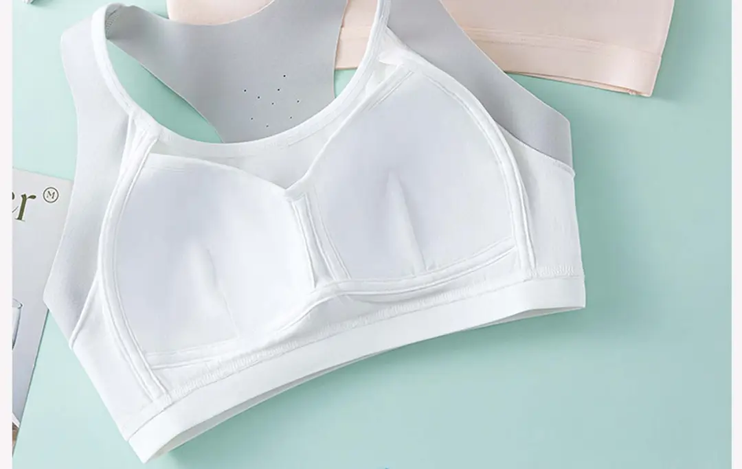 Pure Cotton Junior High School Students plus size Girls Underwear Girls Vest Puberty Students Sports Bra Breathable — feature 9