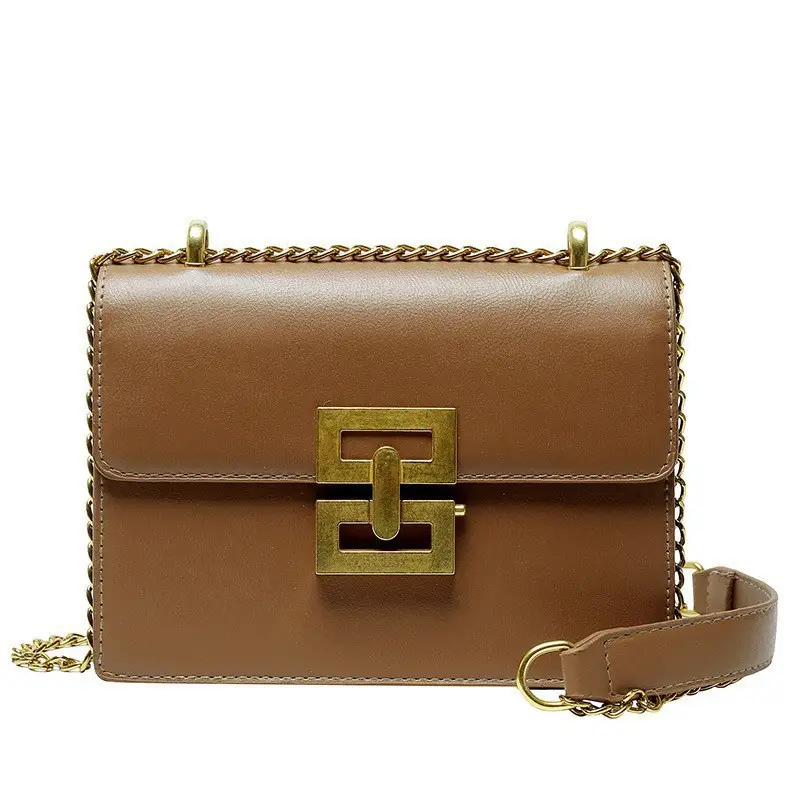 Black Gold Chain Shoulder Bag for Women