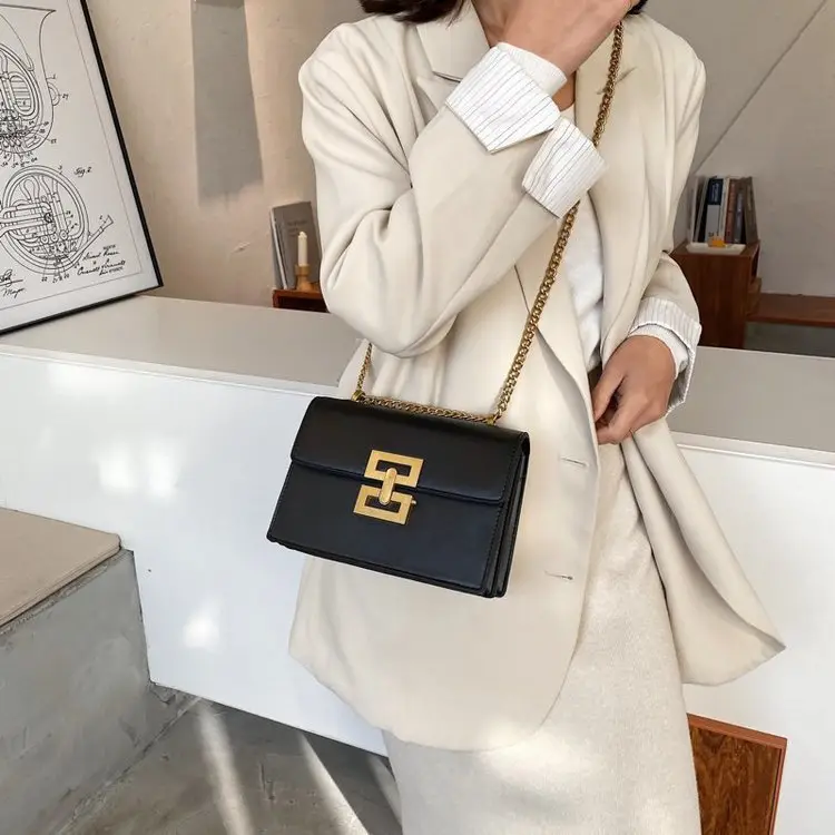 Black Gold Chain Shoulder Bag for Women — feature 16