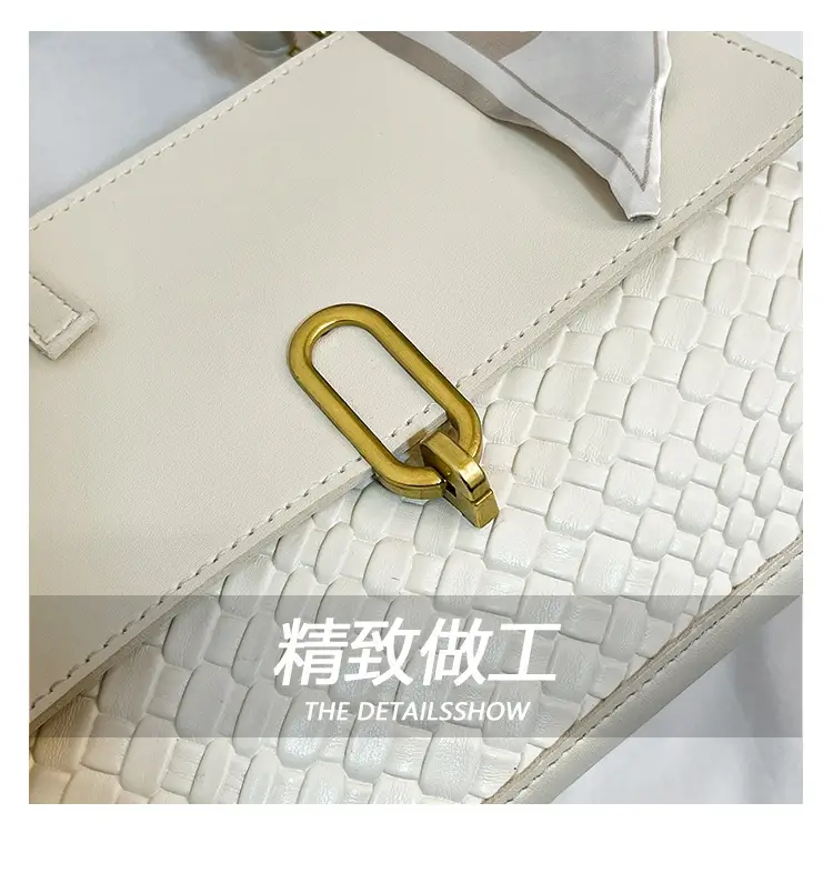 Women's Cream White Crossbody Shoulder Bag with Bow — feature 10