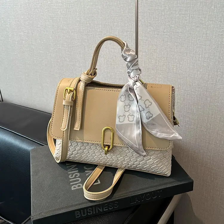 Women's Cream White Crossbody Shoulder Bag with Bow — feature 12
